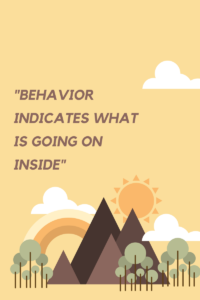 Behavior indicates what is going on inside